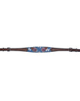 Bar H Equine Western Horse Hand Tooled Genuine Leather Wither Strap Brown