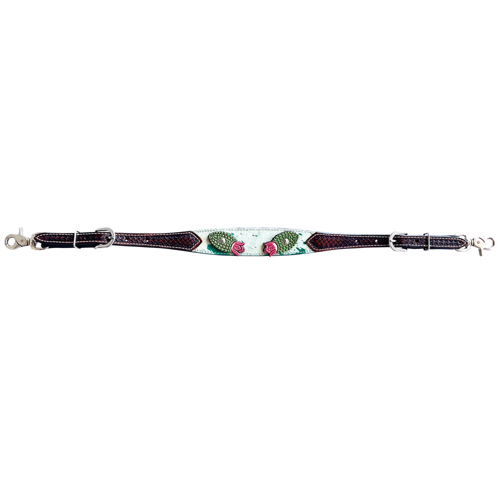 Bar H Equine Premium Hand Tooled Leather Stainless Steel Hardware One Ear Headstall Brown