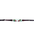 Bar H Equine Premium Hand Tooled Leather Stainless Steel Hardware One Ear Headstall Brown