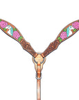 Bar H Equine Belle Unicorn Leather One Ear Headstall Tan