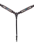 Bar H Equine American Leather Horse Saddle Tack One Ear Headstall | Breast Collar | Browband Headstall | Wither Strap | Tack Set for Horses BER170
