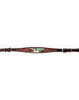 Bar H Equine American Leather Horse Saddle Tack One Ear Headstall | Breast Collar | Browband Headstall | Wither Strap | Tack Set for Horses BER180