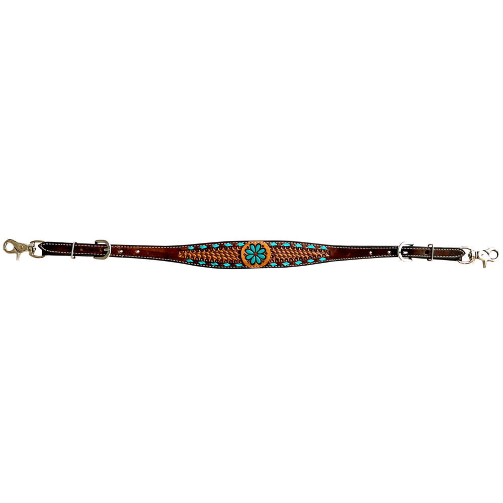 Bar H Equine Genuine Western American Leather Horse Premium Headstall &amp; Breast Collar Set