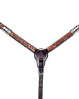 Bar H Equine American Leather Horse Saddle Tack One Ear Headstall | Breast Collar | Browband Headstall | Wither Strap | Tack Set BER213