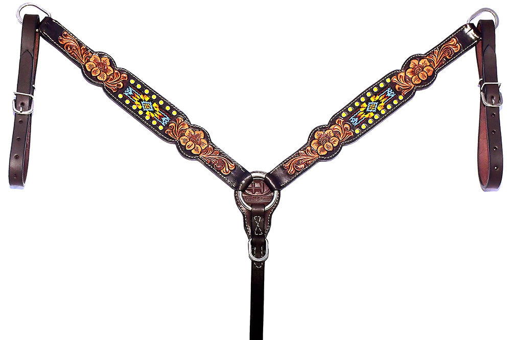 Western leather Breast Collar