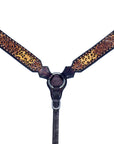 Bar H Equine American Leather Horse Saddle Tack One Ear Headstall | Breast Collar | Browband Headstall | Wither Strap | Tack Set BER238