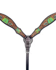 BAR H EQUINE Western Leather Horse Premium Headstall & Breast Collar Set