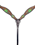 BAR H EQUINE Western Leather Horse Premium Headstall & Breast Collar Set