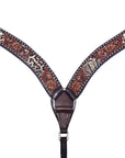 Bar H Equine American Leather Horse Saddle Tack One Ear Headstall | Breast Collar | Browband Headstall | Wither Strap | Tack Set BER240