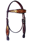 Bar H Equine American Leather Horse Saddle Tack One Ear Headstall | Breast Collar | Browband Headstall | Wither Strap | Tack Set BER249