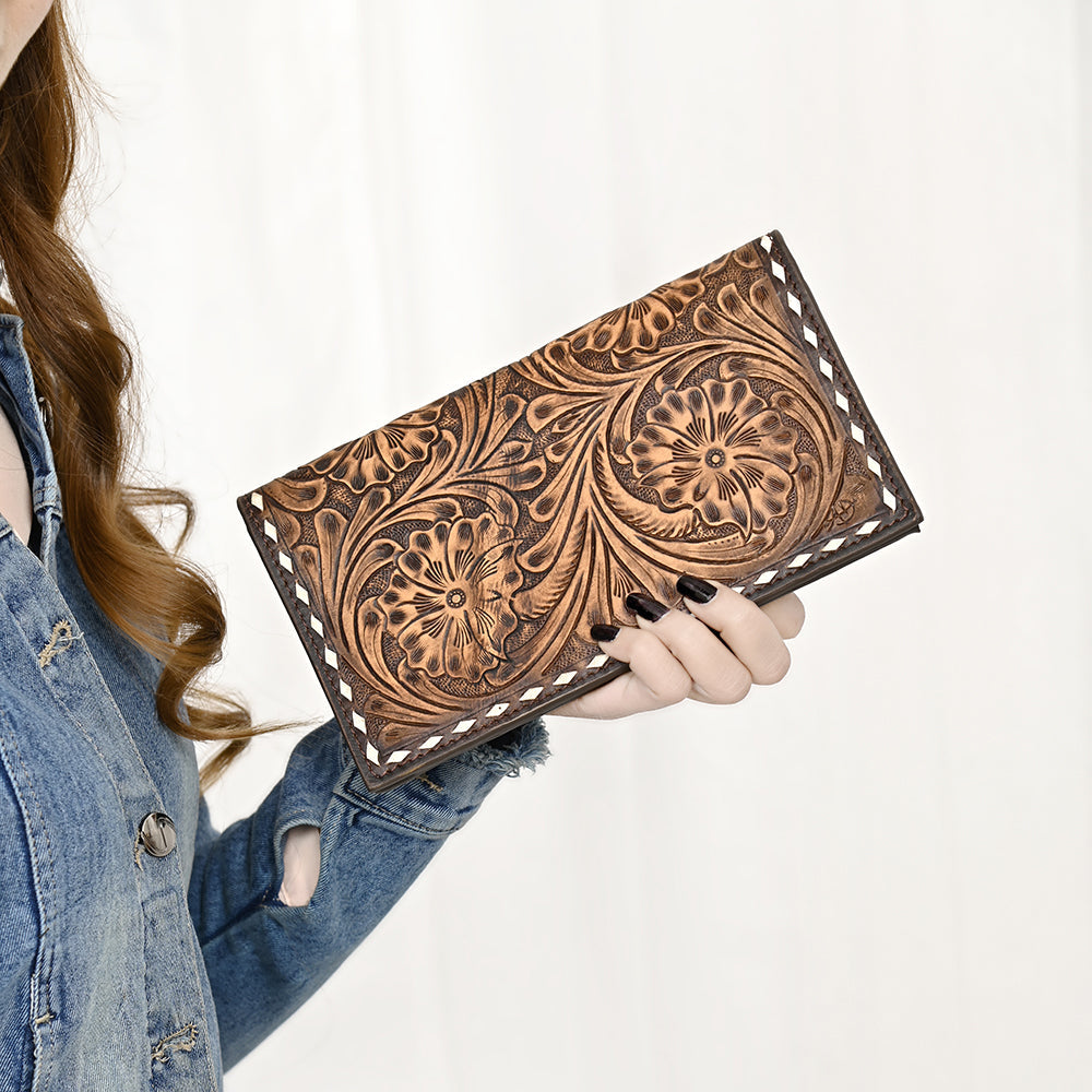 American Darling ADBGZ584B Wallet Hand Tooled Genuine Leather women bag western handbag purse