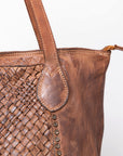 Never Mind Nmbgm103A Tote Vintage Handmade Genuine Cowhide Leather Women Bag Western Handbag Purse