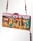 American Darling Wristlet Genuine Leather Women Bag Western Handbag Purse