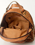 Never Mind Nmbg119A Backpack Vintage Handmade Genuine Cowhide Leather Women Bag Western Handbag Purse