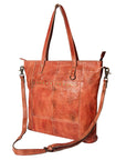 Never Mind Nmbg120C Tote Vintage Handmade Genuine Cowhide Leather Women Bag Western Handbag Purse