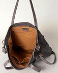 Never Mind Nmbg120D Tote Vintage Handmade Genuine Cowhide Leather Women Bag Western Handbag Purse