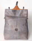 Never Mind Nmbg109B Backpack Vintage Handmade Genuine Cowhide Leather Women Bag Western Handbag Purse