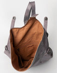 Never Mind Nmbg109B Backpack Vintage Handmade Genuine Cowhide Leather Women Bag Western Handbag Purse