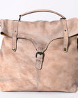 Never Mind Nmbg109C Backpack Vintage Handmade Genuine Cowhide Leather Women Bag Western Handbag Purse