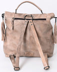 Never Mind Nmbg109C Backpack Vintage Handmade Genuine Cowhide Leather Women Bag Western Handbag Purse
