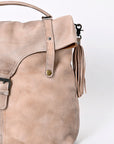 Never Mind Nmbg109C Backpack Vintage Handmade Genuine Cowhide Leather Women Bag Western Handbag Purse