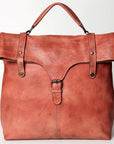 Never Mind Nmbg109E Backpack Vintage Handmade Genuine Cowhide Leather Women Bag Western Handbag Purse