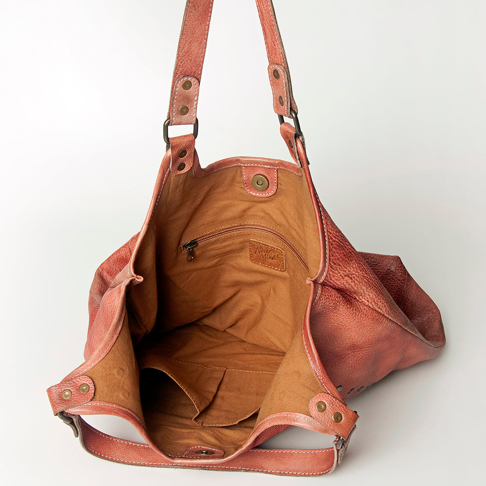 Never Mind Nmbg108D Tote Vintage Handmade Genuine Cowhide Leather Women Bag Western Handbag Purse