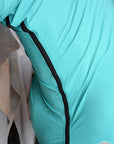 Hilason Spandex Horse Mane Stay Hood Neck Cover With Zipper Teal