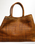 Never Mind Nmbgm108A Tote Vintage Handmade Genuine Cowhide Leather Women Bag Western Handbag Purse