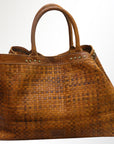 Never Mind Nmbgm108A Tote Vintage Handmade Genuine Cowhide Leather Women Bag Western Handbag Purse