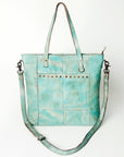 Never Mind Nmbg127A Tote Vintage Handmade Genuine Cowhide Leather Women Bag Western Handbag Purse