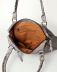 Never Mind Nmbg128B Tote Vintage Handmade Genuine Cowhide Leather Women Bag Western Handbag Purse
