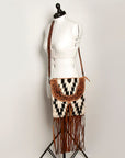 American Darling CROSS BODY I Hand Tooled Hair-on Genuine Leather women bag western handbag purse