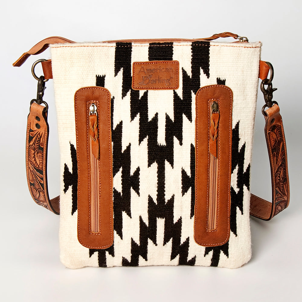 American Darling CROSS BODY I Hand Tooled Hair-on Genuine Leather women bag western handbag purse