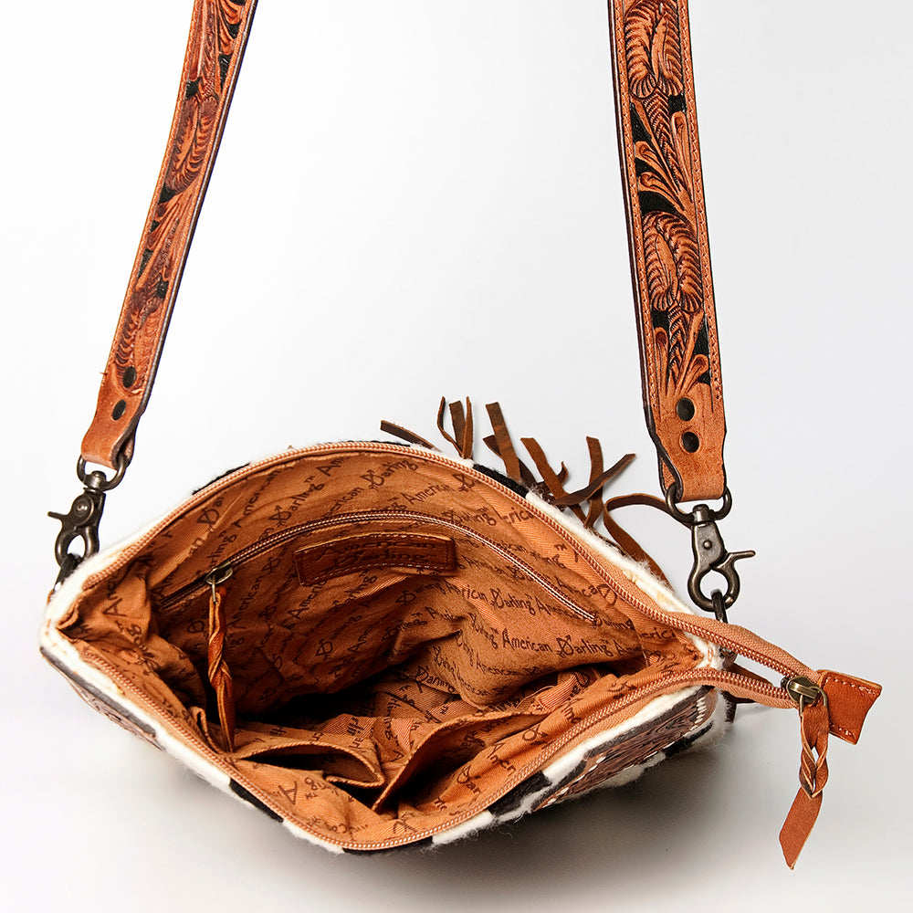 American Darling CROSS BODY I Hand Tooled Hair-on Genuine Leather women bag western handbag purse
