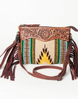 American Darling Cross Body Hand Tooled Saddle Blanket Genuine Leather Women Bag Western Handbag Purse