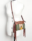 American Darling Cross Body Hand Tooled Saddle Blanket Genuine Leather Women Bag Western Handbag Purse