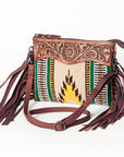 American Darling Cross Body Hand Tooled Saddle Blanket Genuine Leather Women Bag Western Handbag Purse
