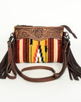 American Darling Cross Body Hand Tooled Saddle Blanket Genuine Leather Women Bag Western Handbag Purse
