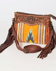 American Darling Cross Body Hand Tooled Saddle Blanket Genuine Leather Women Bag Western Handbag Purse