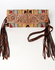 American Darling Small Crossbody Hand Tooled Saddle Blanket Genuine Leather women bag western handbag purse