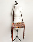 American Darling Small Crossbody Hand Tooled Saddle Blanket Genuine Leather women bag western handbag purse