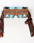 American Darling Small Crossbody Hand Tooled Saddle Blanket Genuine Leather women bag western handbag purse
