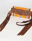 American Darling Small Crossbody Hand Tooled Saddle Blanket Genuine Leather women bag western handbag purse