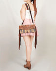 American Darling Small Crossbody Hand Tooled Saddle Blanket Genuine Leather women bag western handbag purse