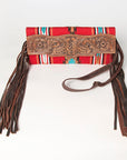 American Darling Small Crossbody Hand Tooled Saddle Blanket Genuine Leather women bag western handbag purse