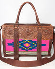 American Darling Tote Hand Tooled Hair On Genuine Leather Women Bag Western Handbag Purse