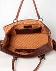 American Darling Tote Hand Tooled Hair On Genuine Leather Women Bag Western Handbag Purse