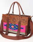 American Darling Tote Hand Tooled Hair On Genuine Leather Women Bag Western Handbag Purse