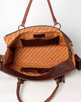 American Darling Tote Hand Tooled Hair On Genuine Leather Women Bag Western Handbag Purse